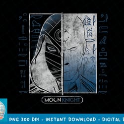 marvel moon knight split face poster t-shirt copy png, sublimation