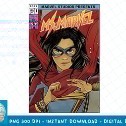marvel ms. marvel comic cover t-shirt copy png, sublimation