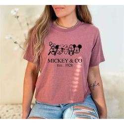 Mickey and Friends 1928 Shirt, Mickey and CO.Shirts,Retro Vintage Mickey and Friends Shirt,Disney Vintage Shirts,Disneyw