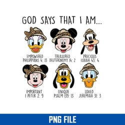 god says that i am disney png, mickey and friends png, disney png digital file