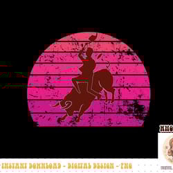 bull riding cowboy western tee vintage png