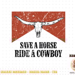 bull skull save a horse ride a cowboy western country png