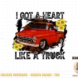 i got a heart-like-a-truck western,red truck western country png