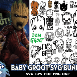 45 files baby groot svg bundle, baby groot svg