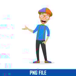 blippi png, bilppi cartoon png, cartoon png digital file