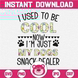 i used to be cool now i'm just my dogs snack dealer, dog lover gift png file
