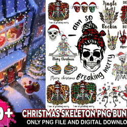 20 christmas skeleton png bundle, christmas skull png, christmas png, xmas png, merry christmas png, skull png, christma