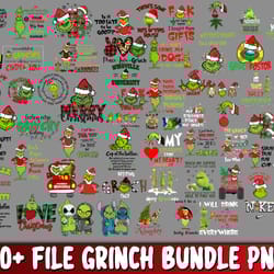 60 file grinch bundle png, grinch png