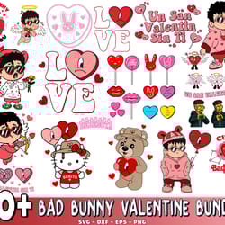 70 file bad bunny valentine bundle svg, bad bunny valentine svg