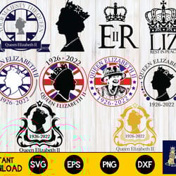 queen elizabeth ii bundle svg ,god save the queen svg