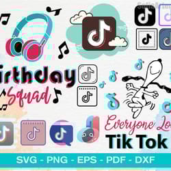 tiktok bundle svg,1100 files tiktok svg eps png