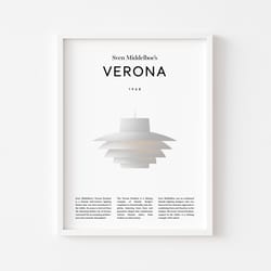 verona by sven middelboe, digital poster, midcentury design, printable wall art, wall decor, art print, downloadable art