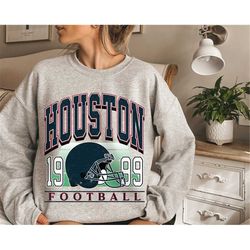 Vintage Houston Football Crewneck Sweatshirt, Houston Football Sweatshirt, Houston Football Crewneck, Houston Football G