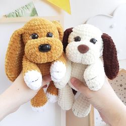 Crochet PATTERN dog, Amigurumi tutorial PDF in English, crochet puppy crochet pattern PDF Christmas gift Baby shower dog