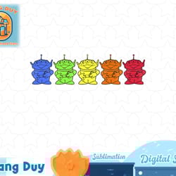 disney pixar toy story aliens rainbow lineup t-shirt copy