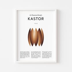kastor by jo hammerborg, digital poster, midcentury design, printable wall art, wall decor, art print, downloadable art