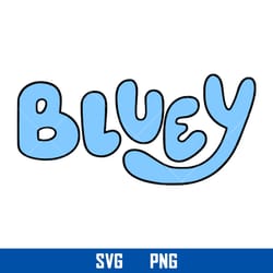 bluey logo svg, bluey svg, cartoon svg, png digital file