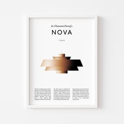 nova by jo hammerborg, digital poster, midcentury design, printable wall art, wall decor, art print, downloadable art