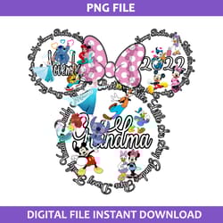 november 2022 grandma mouse png, disney family vacation png, minnie png, disney png digital file