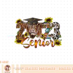 senior 2023 highland cow western graduation gift class 2023 png