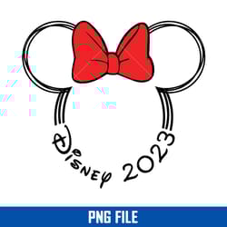 disney 2023 minnie ears png, minnie mouse png, disney png digital file