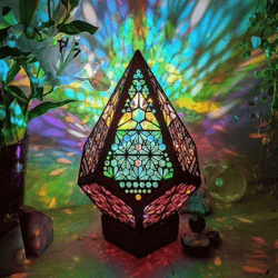 geometric bohemian decor star projector lamp