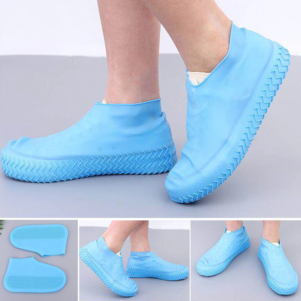 Reusable Silicone Shoe Covers Blue