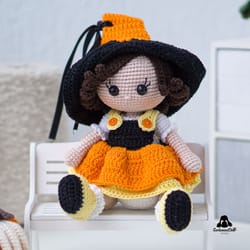 crochet doll pattern - halloween the doll (english pdf), instant download