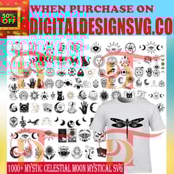 1000 mystic celestial moon mystical svg bundle, crystal moon bundle svg, moon phase svg, moon cat svg, mystic cat svg fi