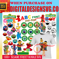 1000 bundle sesam street svg, street monsters svg, sesame street bundle, cookie monster svg file digital