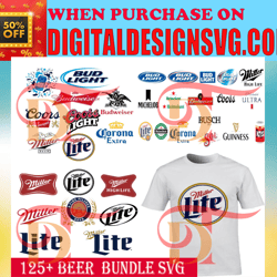 125 beer bundle svg, png, eps, dxf svg files, svg for cricut, svg for shirts