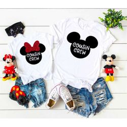 Matching Disney Cousin Shirts, COUSIN CREW Minnie Mickey Mouse Inspired,  Vacation, Disney Matching Tops, Minnie Mouse,