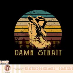 womens vintage damn strait cowboys boots hat sand cowgirl western v-neck png
