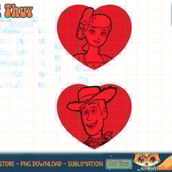 disney pixar toy story bo peep and woody hearts t-shirt copy png