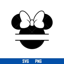 minnie head monogram svg, minnie mouse svg, disney svg, png digital file