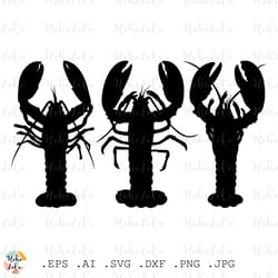 lobster svg cricut silhouette cutting files clipart png download stencil templates dxf