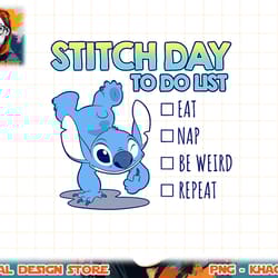 disney lilo & stitch 626 stitch day to do list png