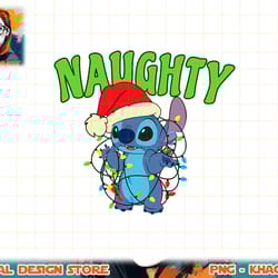 disney lilo & stitch christmas naughty stitch t-shirt copy png
