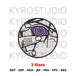 black sasuke anime embroidery design file/ chibi cute embroidery design/ design pes dst