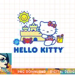 hello kitty beach fun sandcastle summer t-shirt copy png