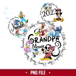 november 2022 grandpa mouse png, disney family vacation png, disney png digital file