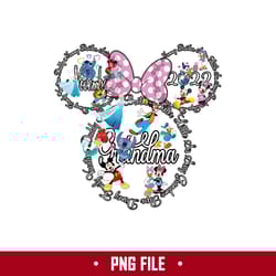 november 2022 grandma mouse png, disney family vacation png, minnie png, disney png digital file