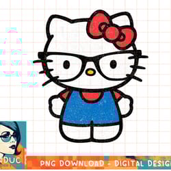 hello kitty distressed nerd glasses tee shirt.pnghello kitty distressed nerd glasses tee shirt copy png