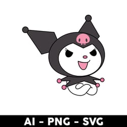 kuromi svg, cute kuromi svg, hello kitty svg, sanrio characters svg, cartoon svg - digital file