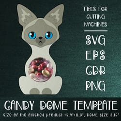 siamese cat | candy dome template