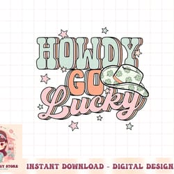 howdy go lucky cowboy western irish shamrock st patricks day png