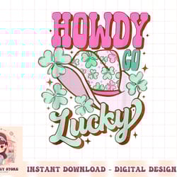 howdy go lucky cowboy western st patricks day irish shamrock png