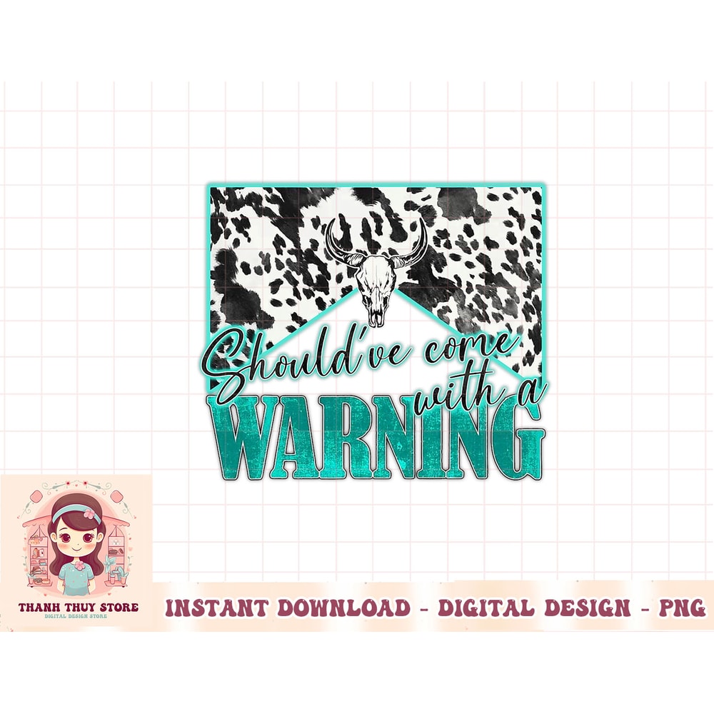 Leopard Bull Skull Should Came Warning Country Western T-Shirt copy.jpg