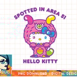 hello kitty spotted in area 51 alien sighting t-shirt copy png