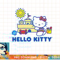 hello kitty summer beach sandcastle t-shirt copy png